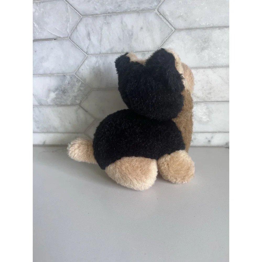 Vintage German Shepard Puppy Stuffed Plush Animal Puppy Dog Small 6